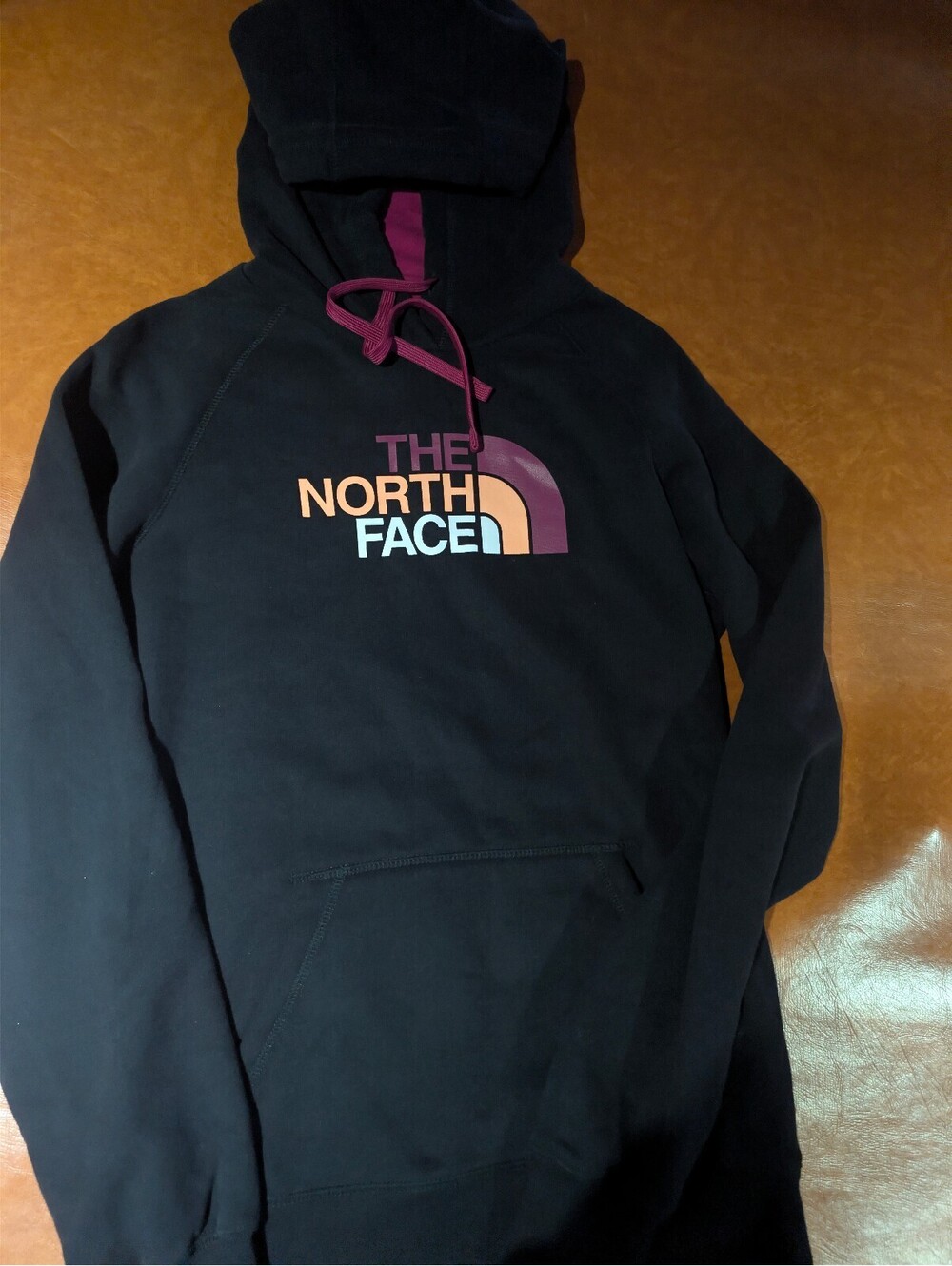 The North Face Women's Hoodie Sweatshirt Medium Black with Pink Hood Lining
